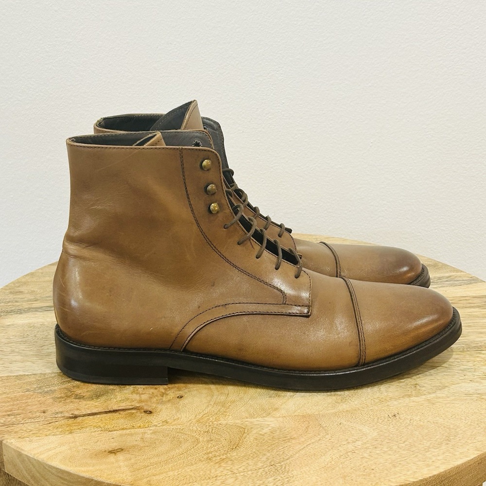 To Boot New York Men's Burkett Lace up Boots Brandy Men's Size 12